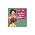 Retro Untersetzer "STRESSED" IS "DESSERTS" SPELLED BACKWARDS