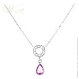 WILLOW GOLD: *ETERNAL AMETHYST PEARDROP DIAMOND NECKLACE*
