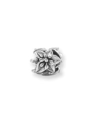 Plumeria Charm in Silver for 3mm Charm Bracelets
