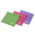 Savasa Flat Pilates Bands Kit with SPT Workout DVD (light,medium & heavy)