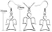 Silver fairy angel Pendant & Earrings set - delicate light weight - Comes with 16' silver link chain
