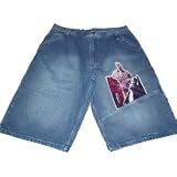 Men's Makaveli Shorts Size 40 Blue Denim