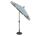 Garden Tilt Patio Umbrella and Base Set Natural - 7.5'