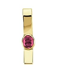 14K Yellow Gold Oval Cut Rhodolite Garnet Pendant -- LIFETIME WARRANTY