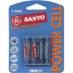 Sanyo Batteries SEC-AC4AAA AAA Alkaline Battery – Retail Packaging