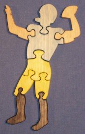 31TfEC2TKWL Wooden Educational Jig Saw Puzzle   Football Player