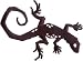 Black Gecko / Lizard with White Spots - Embroidered Iron On or Sew On Patch