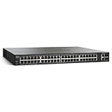 Cisco SF200-48P Smart Switch: 48 10/100 Ports PoE 2 Combo Mini-GBIC Ports (SLM248PTNA)