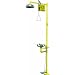 Bradley S19-310UU Galvanized Steel 3 Spray Head Combination Drench Shower and Eye/Face Wash Unit with, Foot Pedal, 20 GPM, 10-3/4" Width x 91" Height x 25-3/8" Depth, Yellow