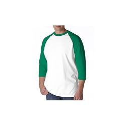 Anvil Adult Heavyweight Baseball Tee S White/Kelly