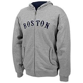 Mitchell & Ness Boston Red Sox Ash 1940 Throwback Full Zip Hoody Sweatshirt