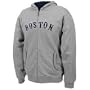 Mitchell & Ness Boston Red Sox Ash 1940 Throwback Full Zip Hoody Sweatshirt (X-Large)
