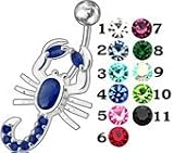 Fancy Jeweled Non-Moving Belly Ring Body Jewelry