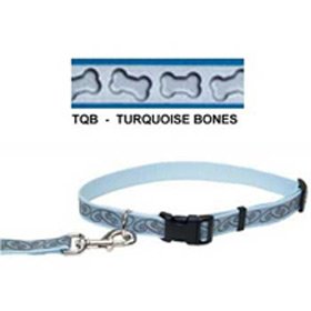 Coastal Lazer Brite Reflective Bones Design Dog Lead