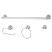 Ultra Hardware 27527 Kingston 4-Piece Bath Accessory Set, Chrome