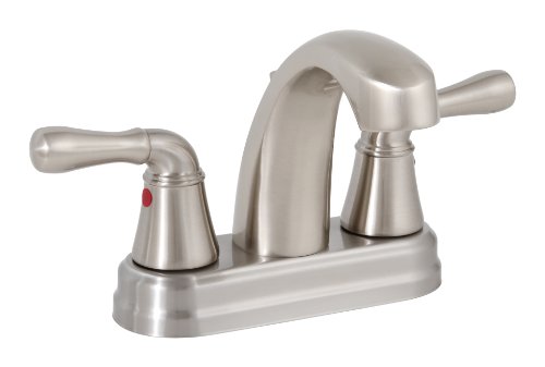 Premier 120041LF Sanibel Lead-Free Centerset Two-Handle Lavatory Faucet, Brushed Nickel