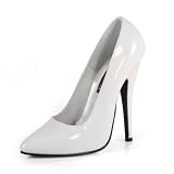 6 Inch Sexy High Heel White Shoe Classic Pump