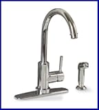 Chrome Single Handle Kitchen Faucet with Sprayer