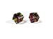 Vitrail Medium Tilted Cube Swarovski Austrian Crystal Earrings, 6mm