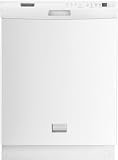 Frigidaire Gallery Series: DGBD2432KW Full Console Dishwasher with 14-Place Settings, 5 Wash Cycles, Multiple Cycle Options, Smart Soil Sensor, Food Disposer, Granite Grey Interior and Premium Racks: White