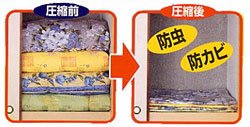 Cover image : 【特許逆止弁付 布団圧縮袋15点セット】布団等を吸い込むことなくスムースに吸引！