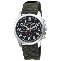 Citizen Men's Eco-Drive Chronograph Canvas Watch #AT0200-05E