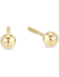 Kate & Lucy 14k Gold 3mm Girls Ball Stud Earrings