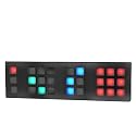 TIX Color Code LED Clock, Black
