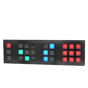 TIX Color Code LED Clock, Black