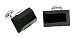 Seven London Herren-Manschettenknöpfe Sterling-Silber 925 Onyx SMA0059-BLK
