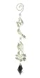 9.5" Winter Frost Elegant Beaded Swirl Diamond Drop Christmas Ornament