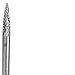 CARBIDE BUR GROBET MADE IN U.S.A. TREE POINTED 3/32X1/4X3/32 STANDARD CUT