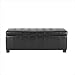 47 Asher Bicast Leather Storage Bench in Black