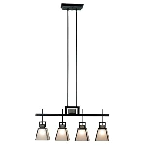 Kenroy Home 91607ORB Clean Slate 4 Light Island Light, Oil Rubbed Bronze Finish