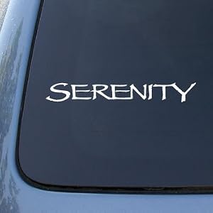 SERENITY - Firefly - Vinyl Decal Sticker #A1435 | Vinyl Color: White