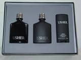 Usher By Usher for Men 3 Piece Gift Set: 3.4 Oz Eau De Toilette Spray + 3.4 Oz Skin After Shave Soother + 2.6 Oz Fresh Deodorant