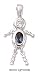 Sterling Silver December Bead Boy Charm With Blue CZ