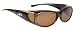 Fitovers Eyewear - Aurora - Brown Marble/polarized Amber - Oval - 133 X 39
