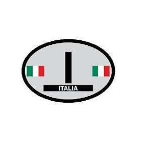 Italy oval decal - Italian Country of Origin Sticker