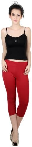 Twin Birds Cotton Jersey Knit Women's Capri Leggings Pants