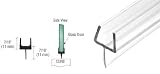 CRL One-Piece Bottom Rail With Clear Wipe for 3/8 Glass - 32-5/8 in long