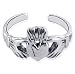 Sterling Silver Polish Finish Toe Ring Claddagh Toering