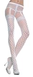 Black or White Suspender Pantyhose Diamond Net Garters