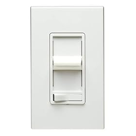 Leviton R12-06633-PLW Decora 3Way Slide Dimmer with Preset, Lighted Pad Option, White by Leviton