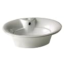 Decolav 20-by-15-Inch Oval Ceramic Vitreous China Vessel with Overflow, White #1473-CWH