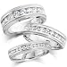 0.24 Ct Half Eternity Ring With Millgrain Edge In Platinum