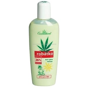 Robatko Baby Sun Lotion SPF 30 containing Hemp Oil protects the Skin from Dry out, Sun allergy and Eczema 150ml/3,5 Floz