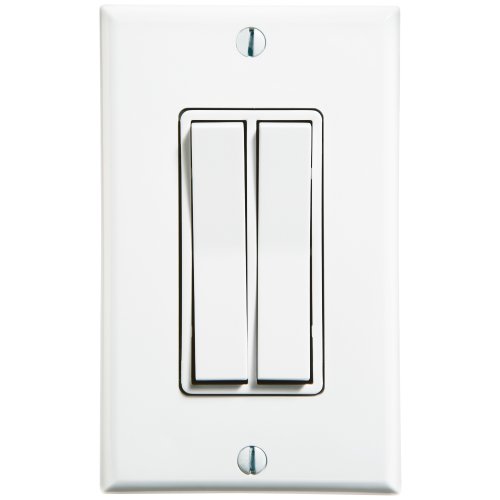 Leviton WSS0S-D2W 1-Gang Dual Rocker Decora Switch, White