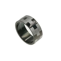 316L Stainless Steel Ring. Combination of matte and shiny polish. Width: 10mm, Sizes:5.0-13.0