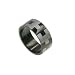 316L Stainless Steel Ring. Combination of matte and shiny polish. Width: 10mm, Sizes:5.0-13.0